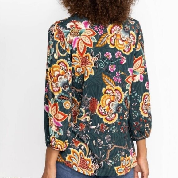 Johnny Was Orizaba Puff Sleeve Top Size Large - Picture 8 of 8